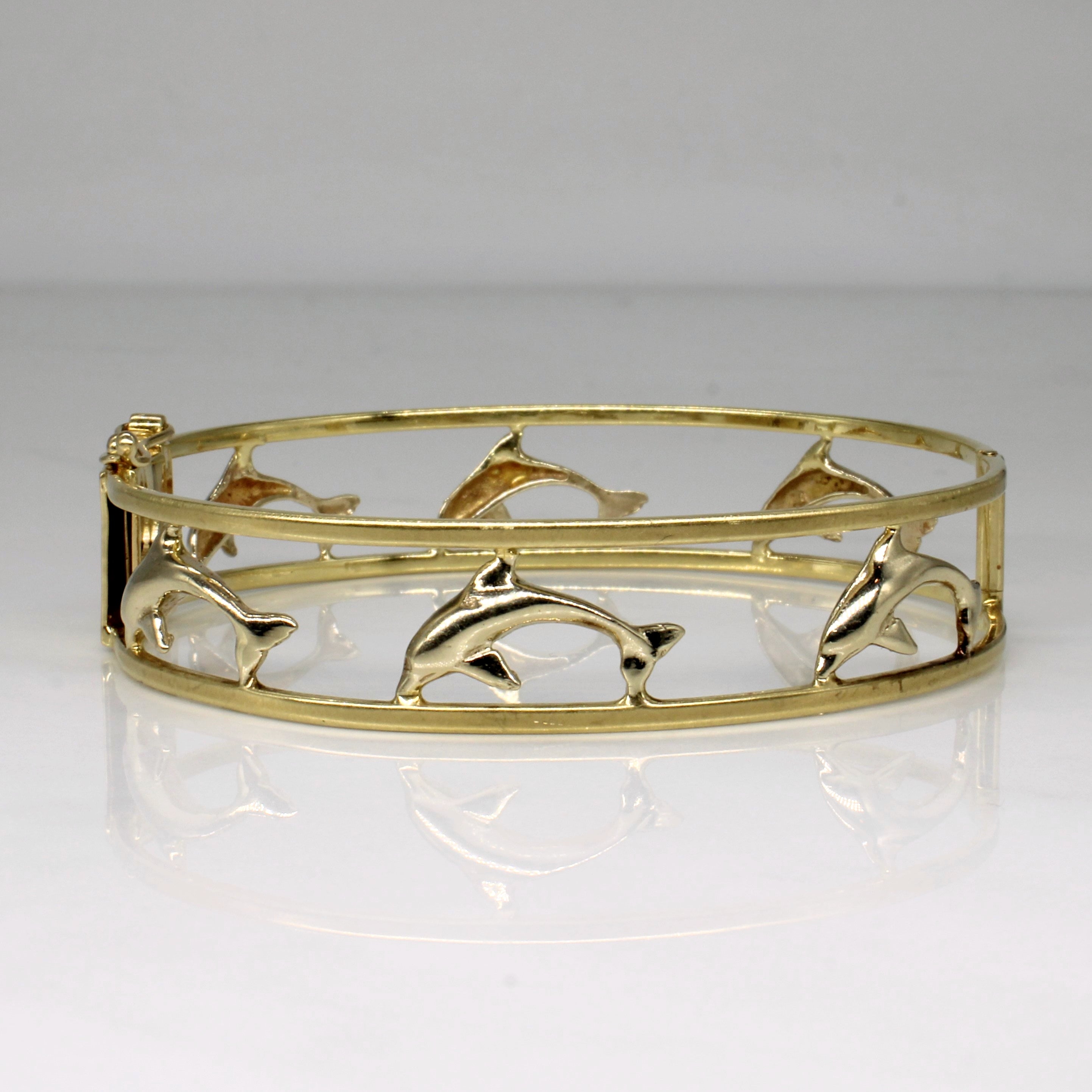 9k Yellow Gold Dolphin Bracelet | 7.5" |