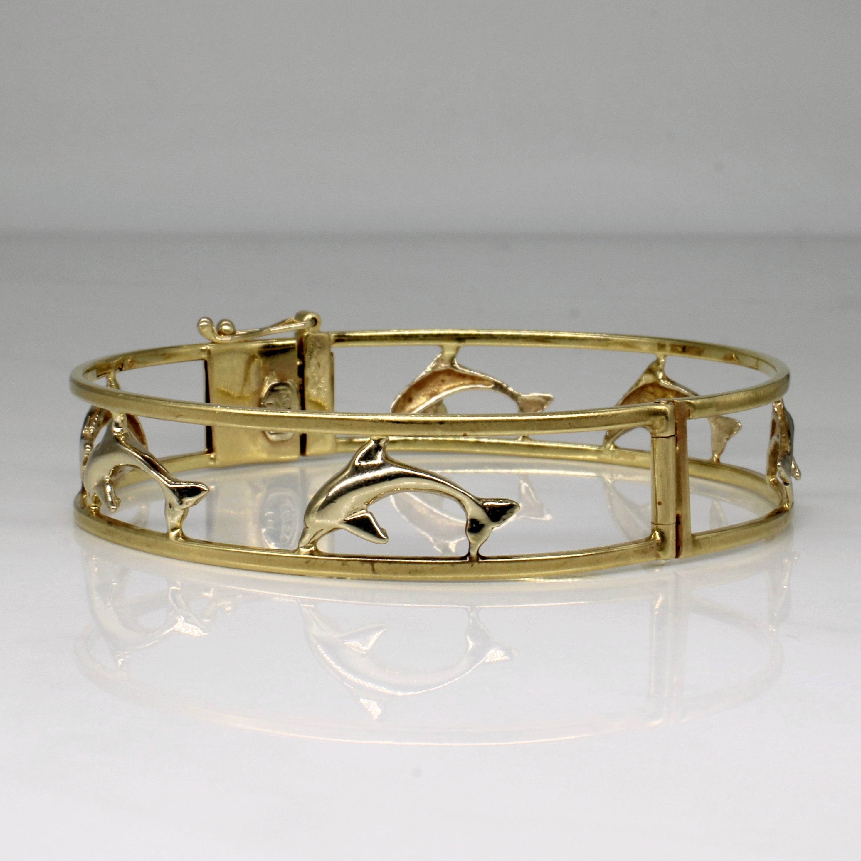 9k Yellow Gold Dolphin Bracelet | 7.5" |