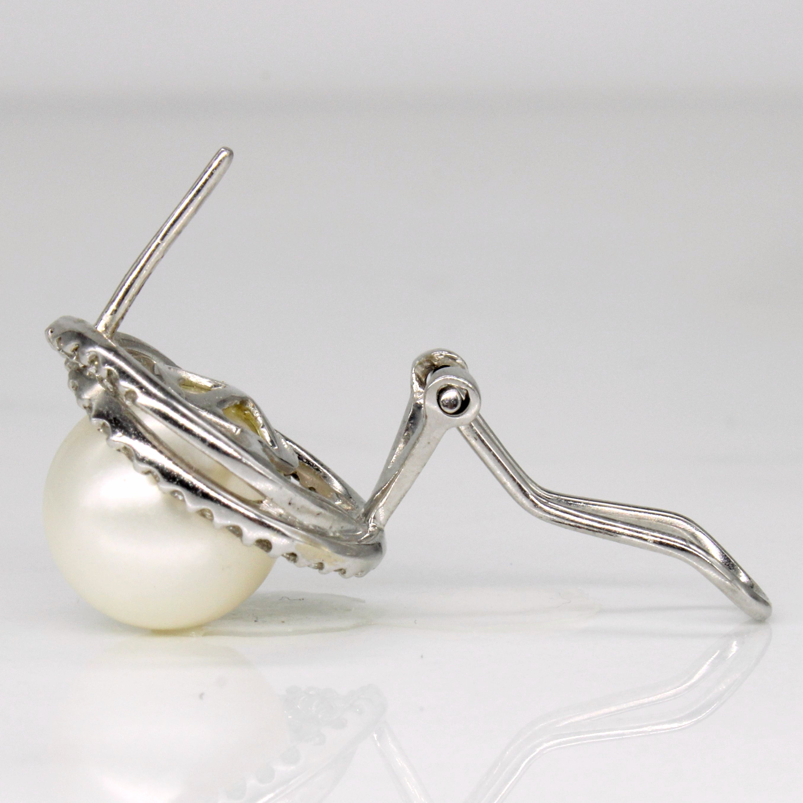 Pearl & Diamond Earrings | 0.55ctw |