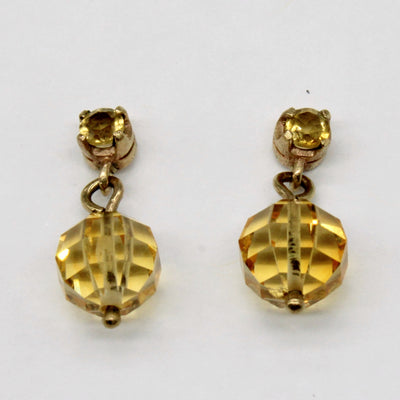 Citrine Bead Earrings | 3.20ctw |