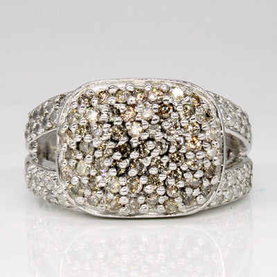 Pave Set Diamond Ring | 0.96ctw | SZ 9.75 |