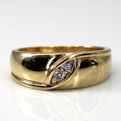 Diamond Solid Gold Wedding Band | 0.08ctw | SZ 6.75 |