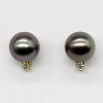 Pearl & Diamond Earrings | 0.09ctw |