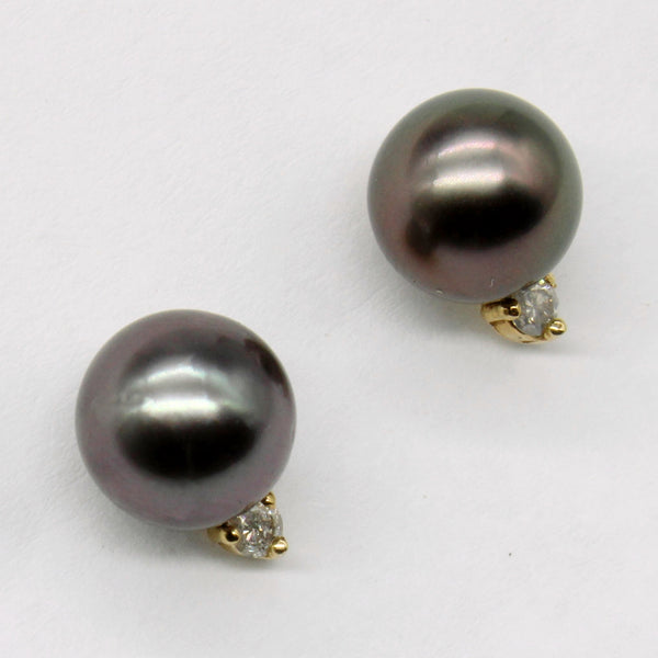Pearl & Diamond Earrings | 0.09ctw |