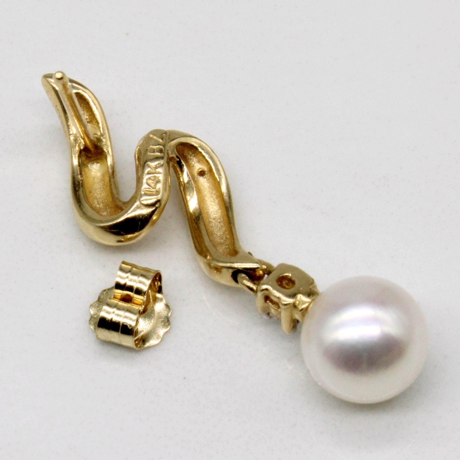 Pearl & Diamond Earrings | 0.05ctw |