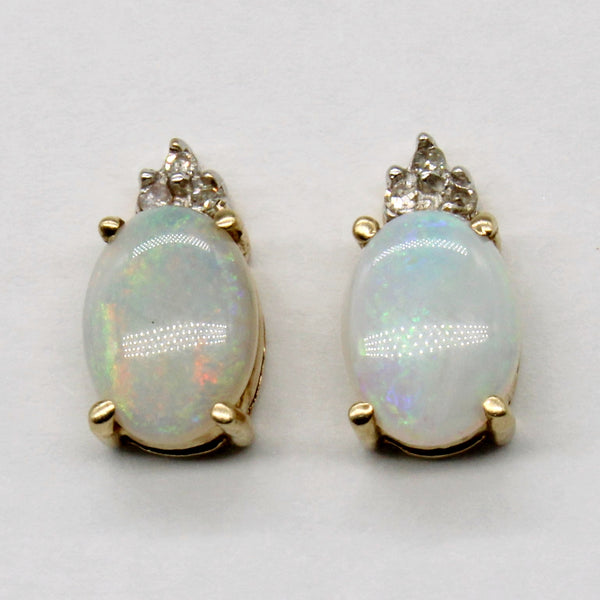 Opal & Diamond Earrings | 1.40ctw, 0.03ctw |