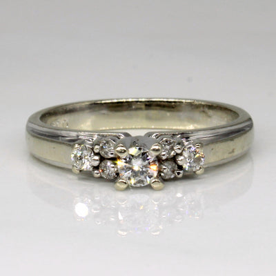 Cluster Set Diamond Engagement Ring | 0.22ctw | SZ 6.5 |