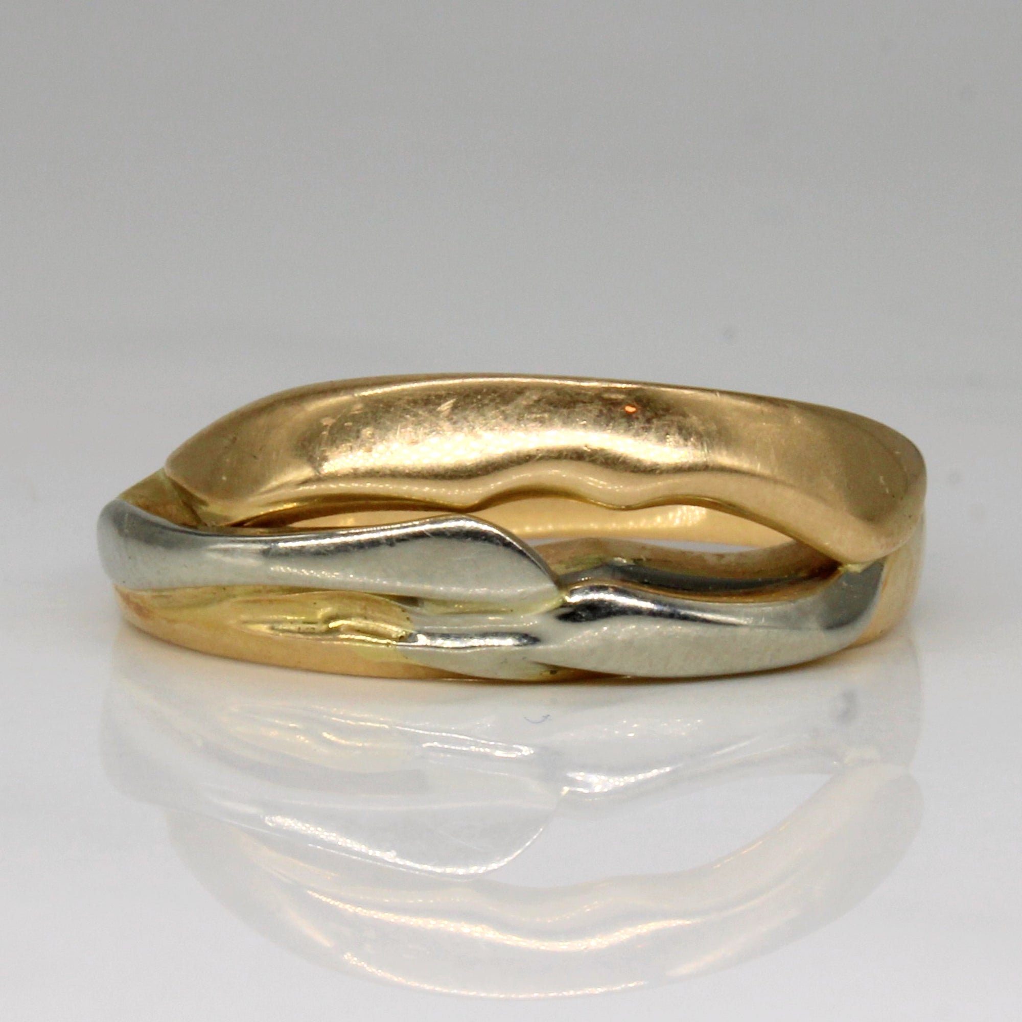 18k Two Tone Gold Ring | SZ 10.75 |
