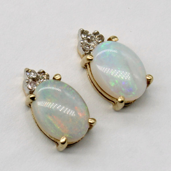 Opal & Diamond Earrings | 1.40ctw, 0.03ctw |