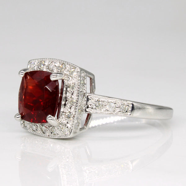 Synthetic Quartz & Natural Diamond Cocktail Ring | 1.75ct, 0.33ctw | SZ 9.25 |