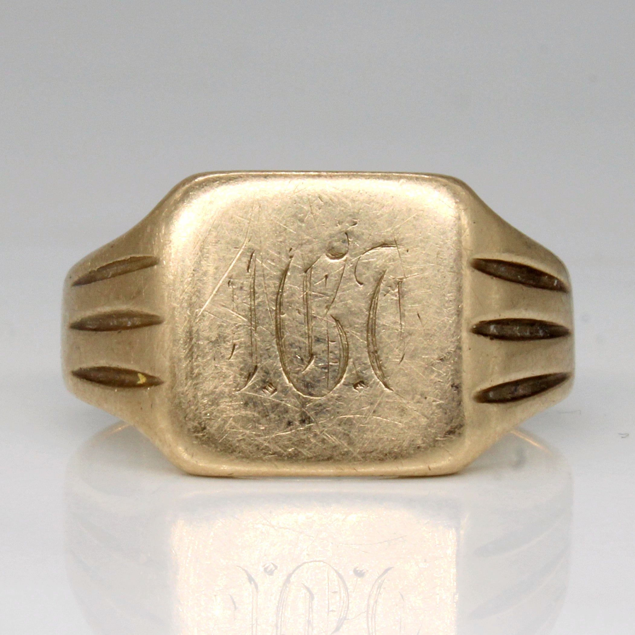 10k Yellow Gold Signet Ring | SZ 11.75 |