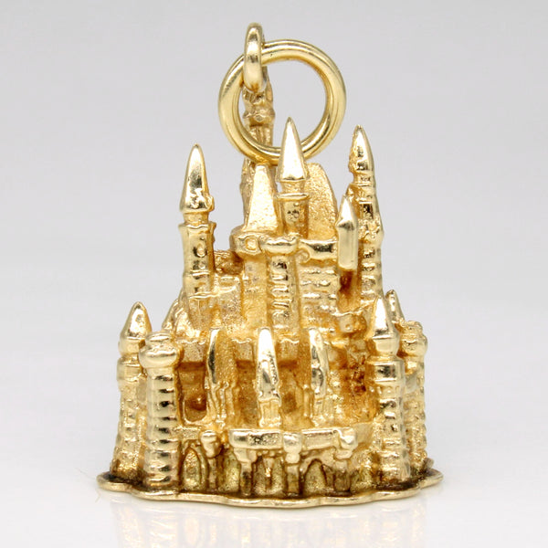14k Yellow Gold Disney Cinderella's Castle Charm