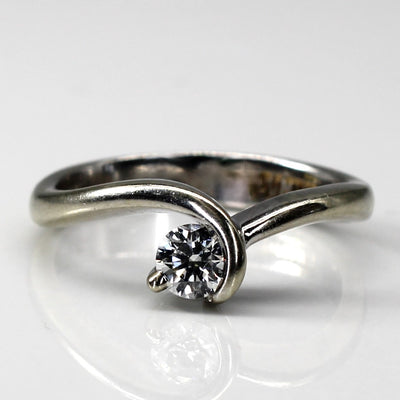 Bypass Solitaire Diamond Ring | 0.23ct | SZ 6 |