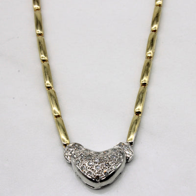 Pave Diamond Heart Necklace | 0.32ctw | 18