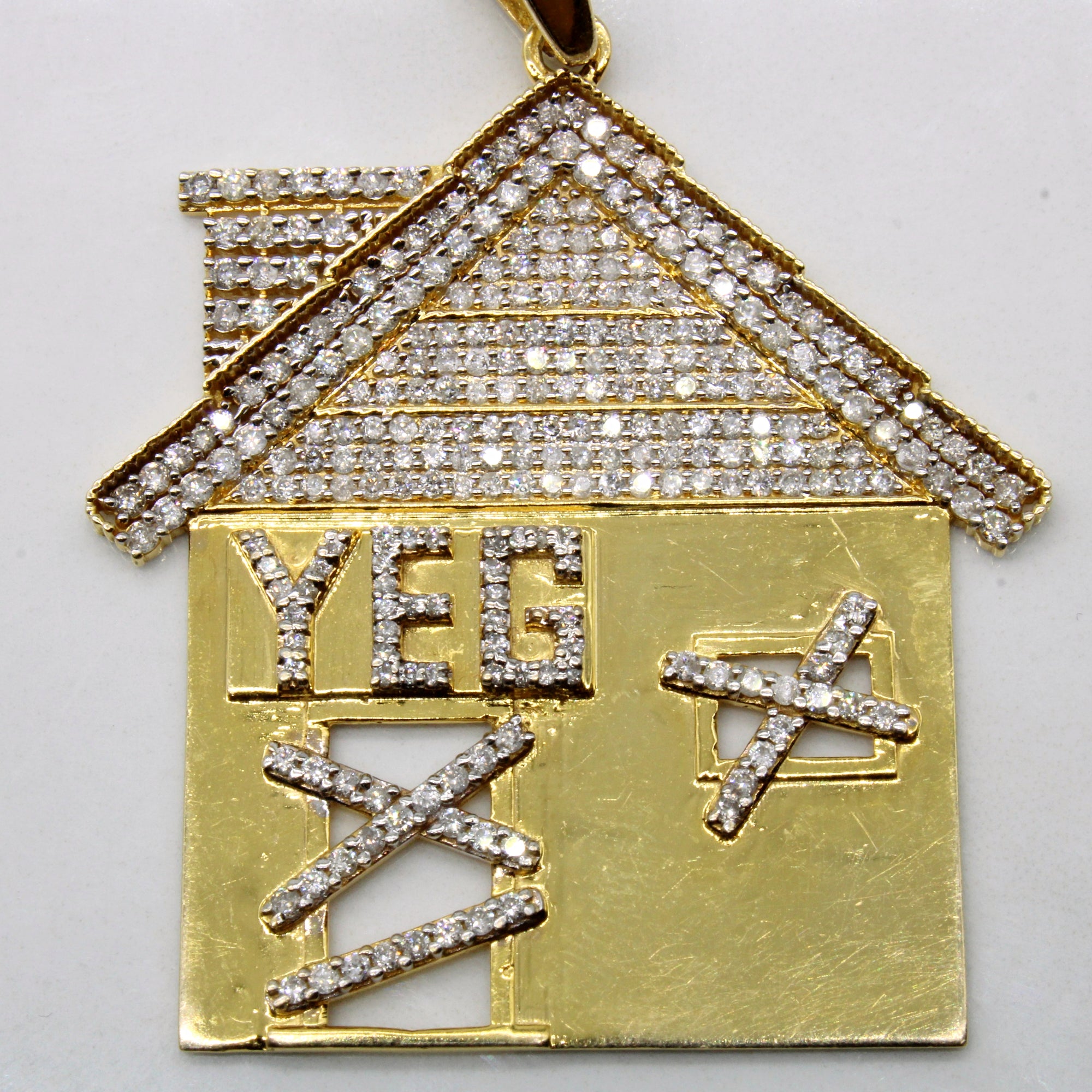 Diamond 'Y.E.G.' House Pendant | 1.50ctw |