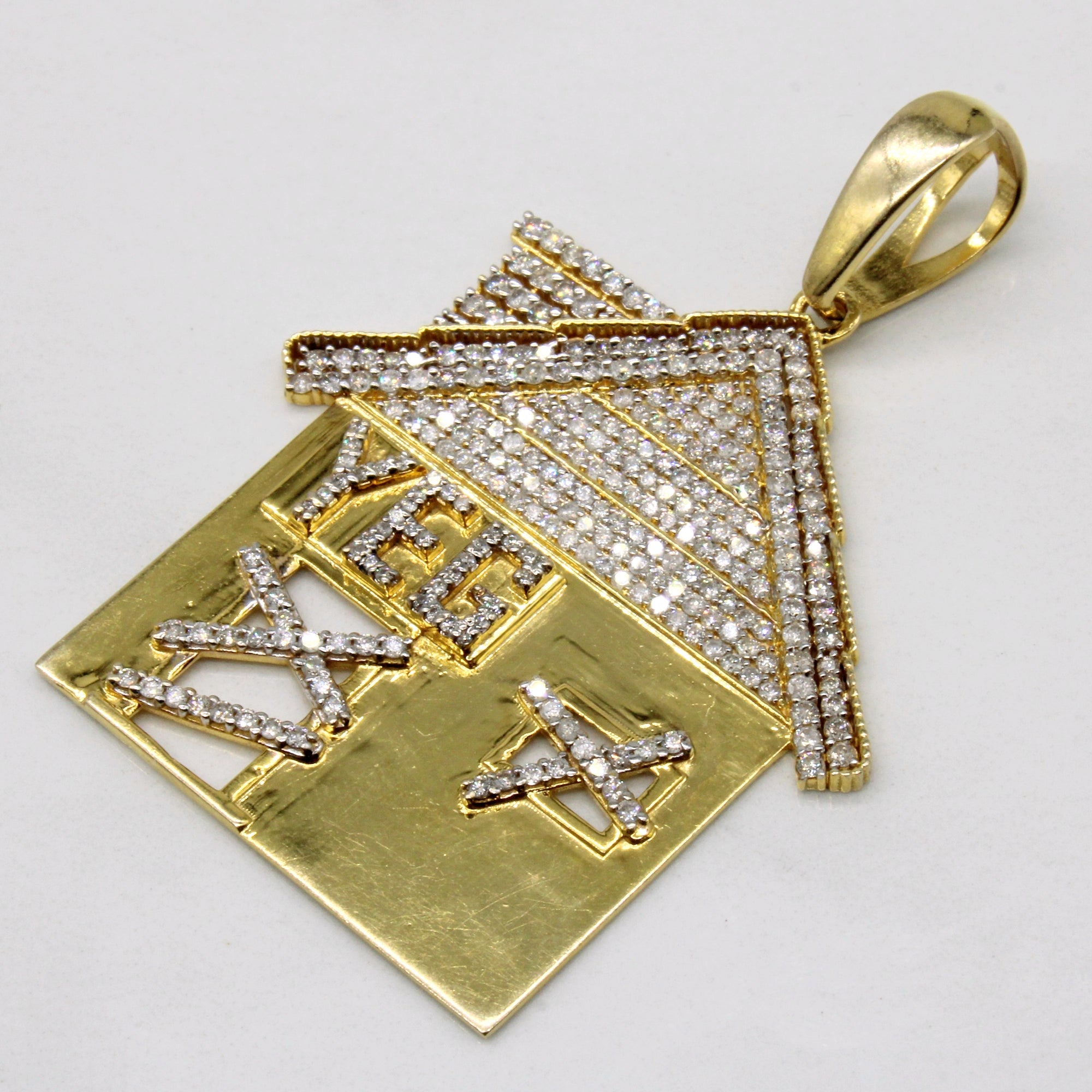 Diamond 'Y.E.G.' House Pendant | 1.50ctw |