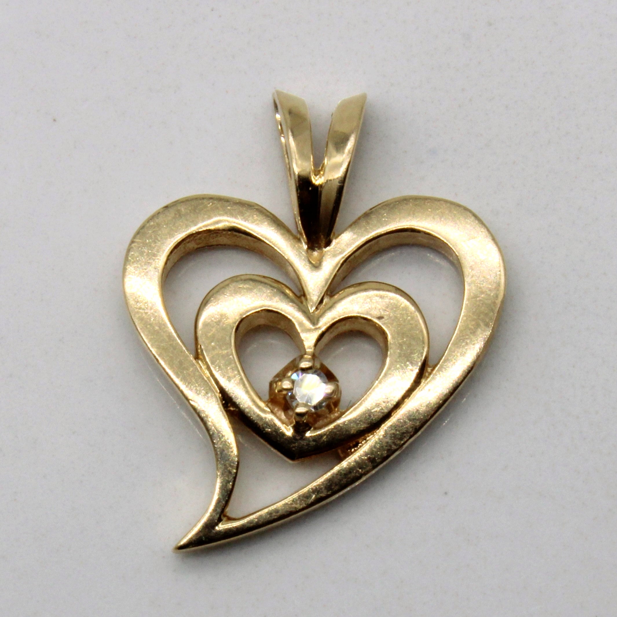 Diamond Heart Pendant | 0.02ct |