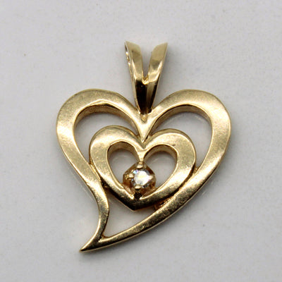 Diamond Heart Pendant | 0.02ct |