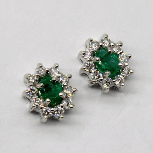 Diamond & Emerald Earrings | 0.24ctw, 0.20ctw |