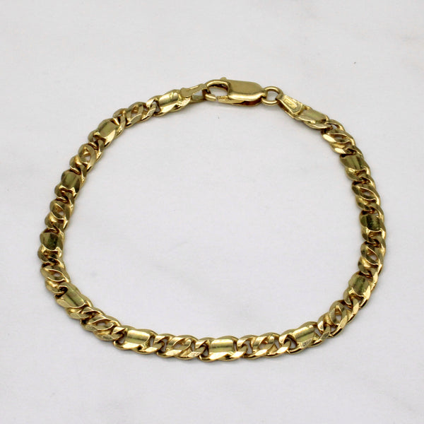 18k Yellow Gold Figarucci Link Bracelet | 8