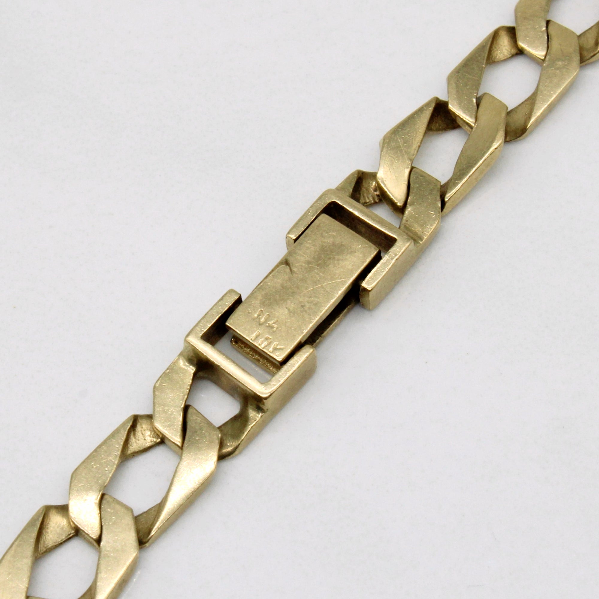 10k Yellow Gold Curb Link Bracelet | 9