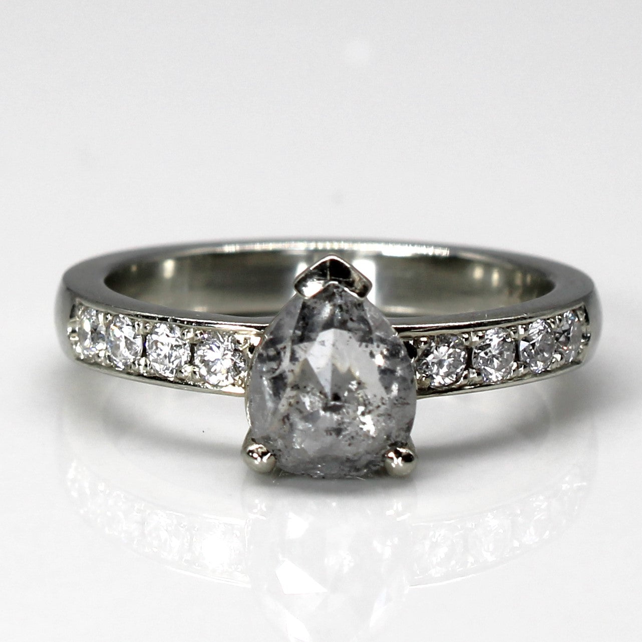 Pear Rose Cut Diamond Engagement Ring | 1.33ctw I3 I/J | SZ 6.5 |