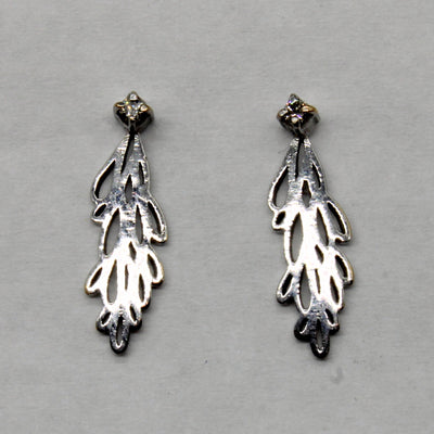 Diamond Drop Stud Earrings | 0.02ctw |