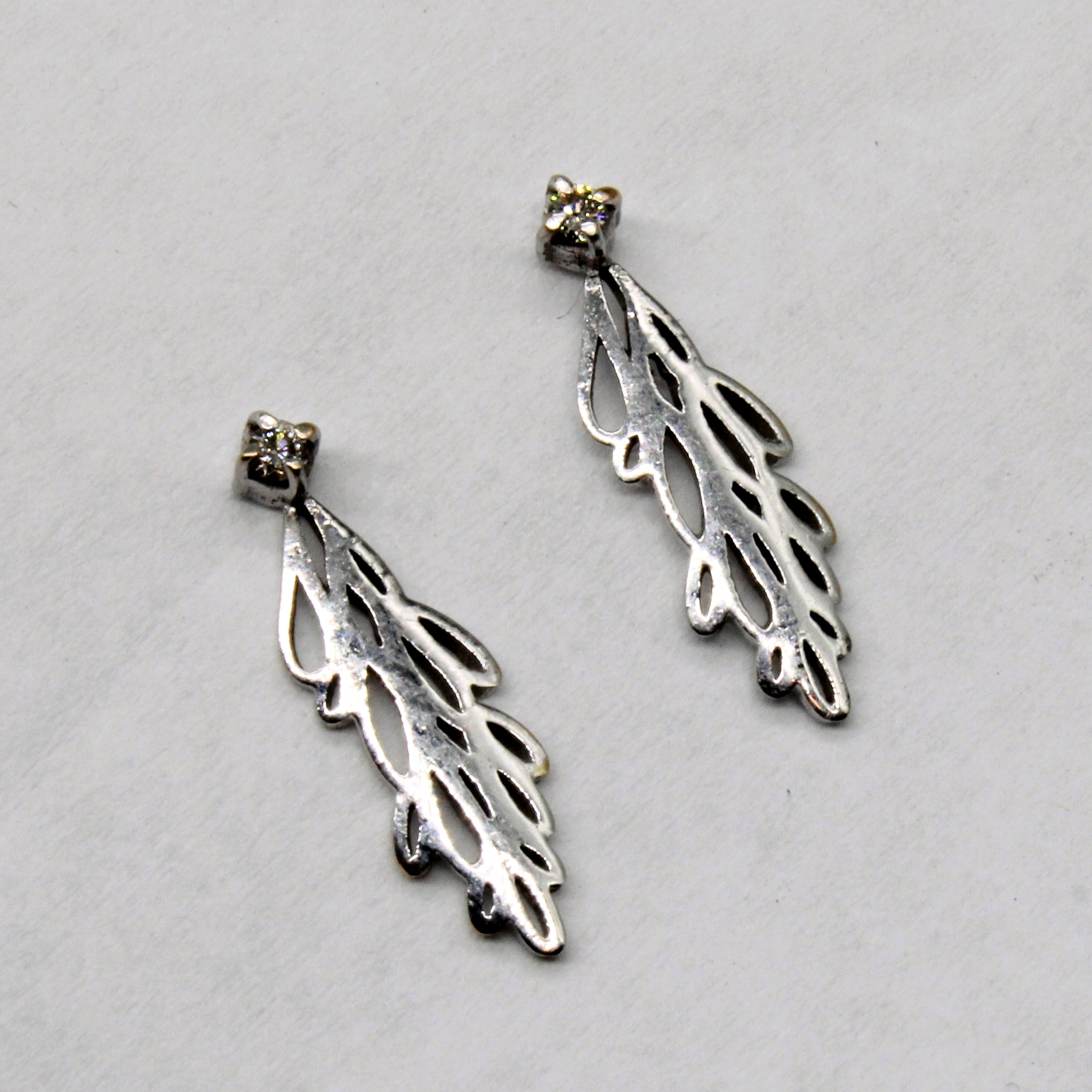 Diamond Drop Stud Earrings | 0.02ctw |