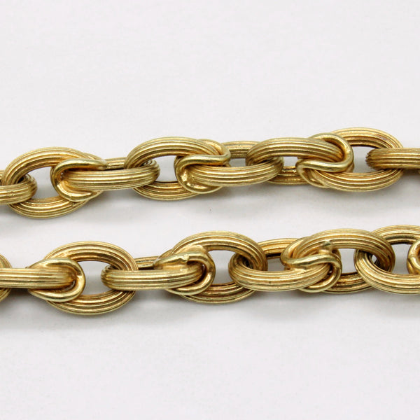 14k Yellow Gold Unique Link Bracelet | 8