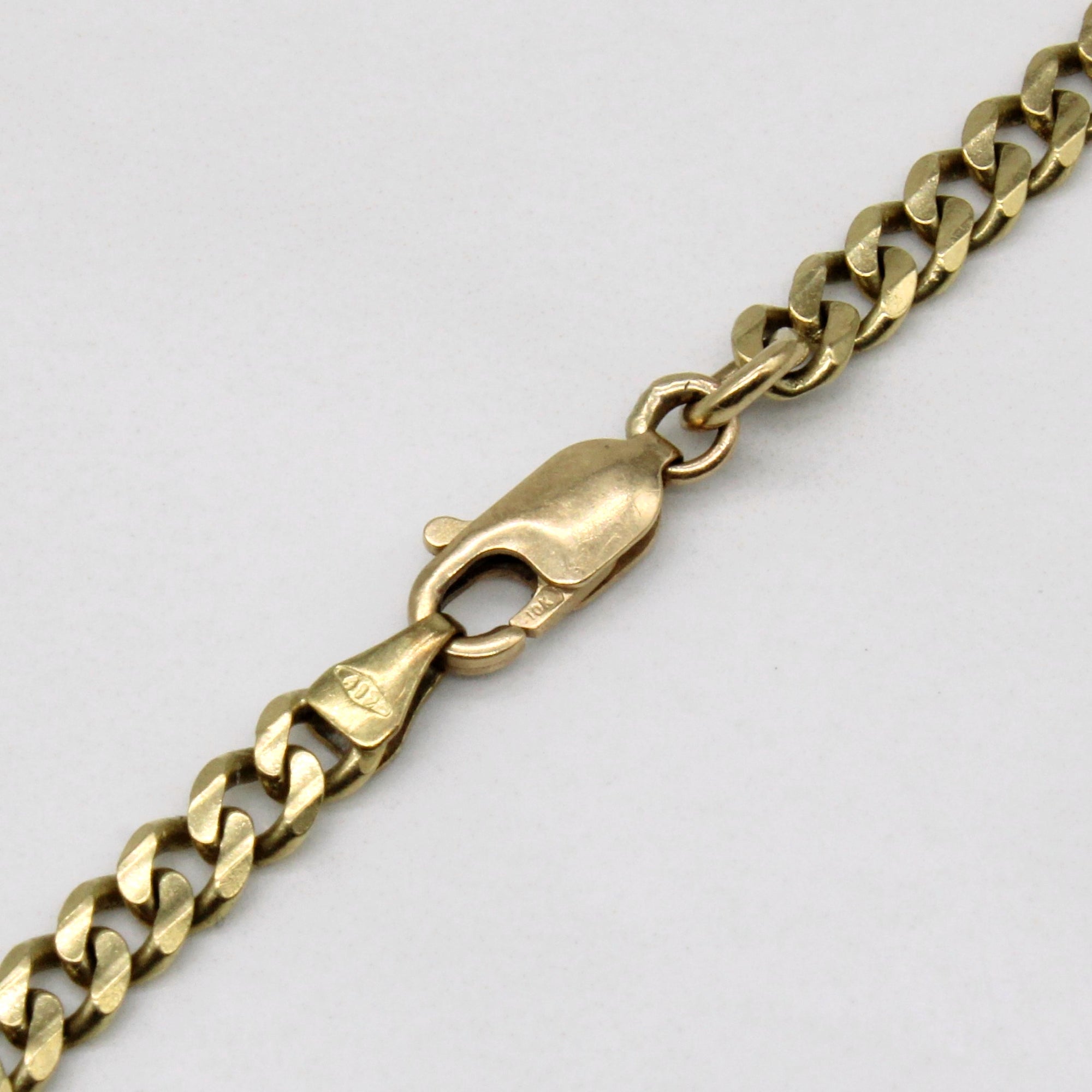 10k Yellow Gold Curb Link Bracelet | 8