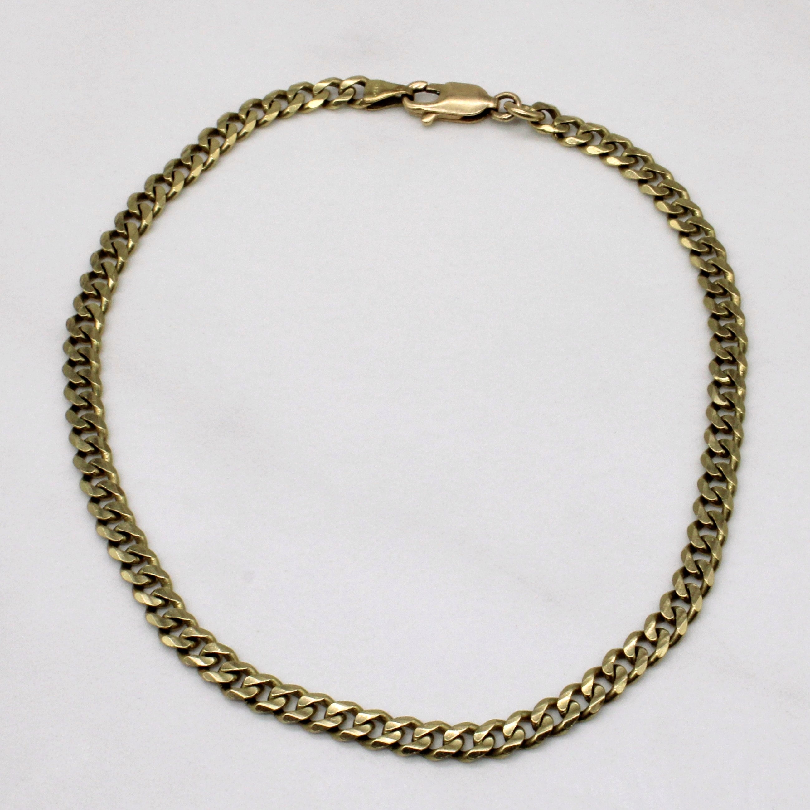 10k Yellow Gold Curb Link Bracelet | 8" |