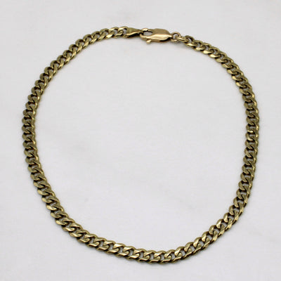 10k Yellow Gold Curb Link Bracelet | 8