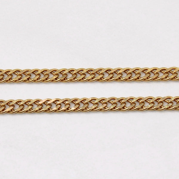 14k Yellow Gold Double Curb Link Chain | 18