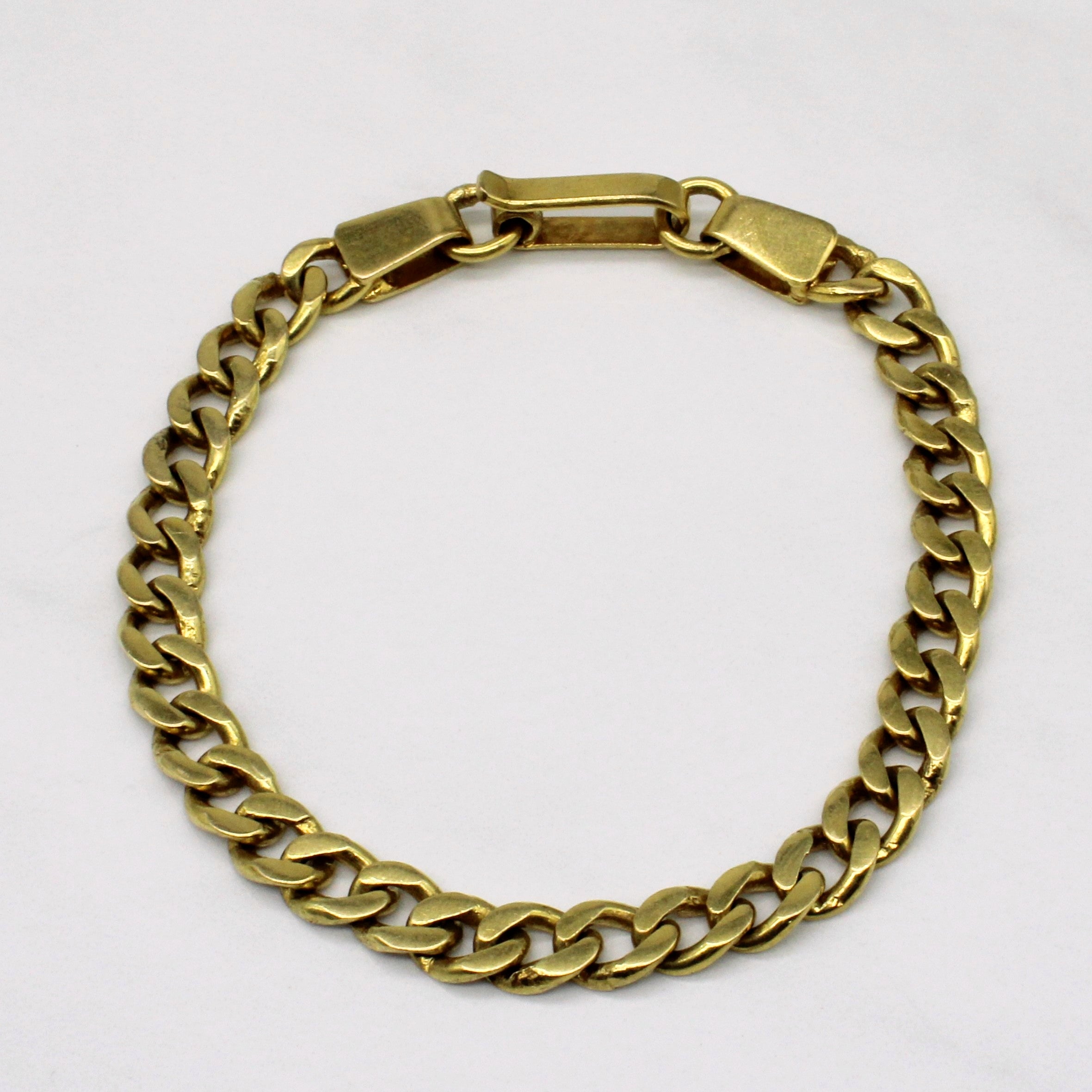 10k Yellow Gold Curb Link Bracelet | 8" |