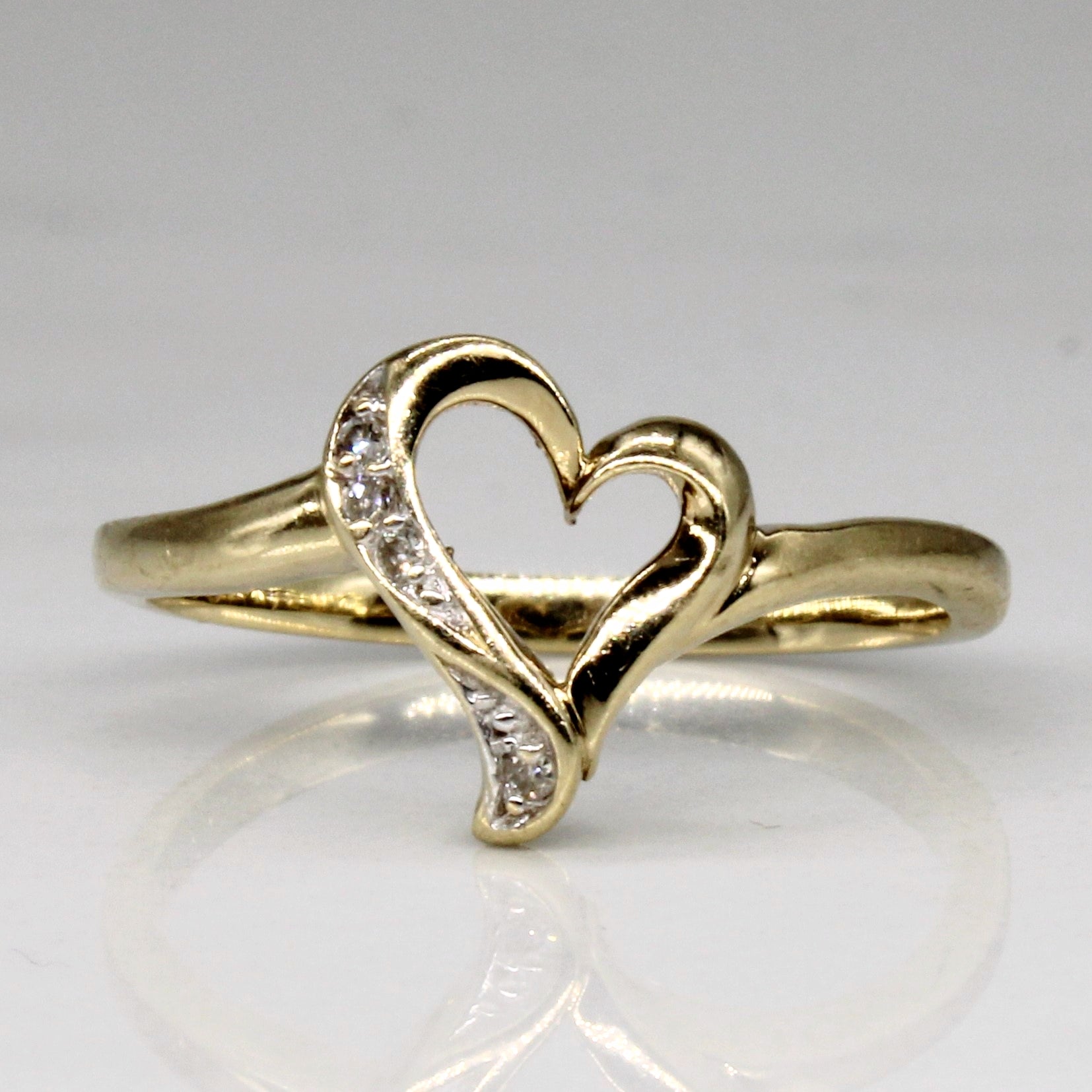 Diamond Heart Ring | 0.01ctw | SZ 4.25 |