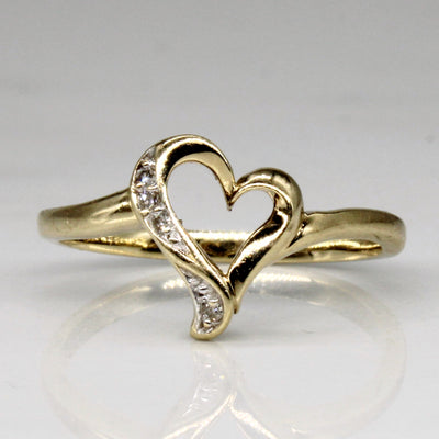 Diamond Heart Ring | 0.01ctw | SZ 4.25 |