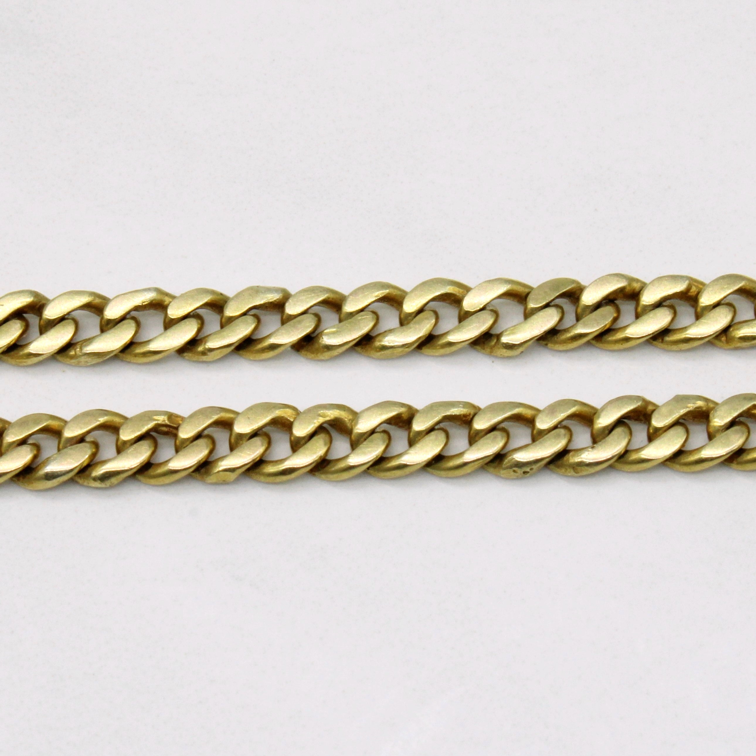 10k Yellow Gold Curb Link Bracelet | 8" |