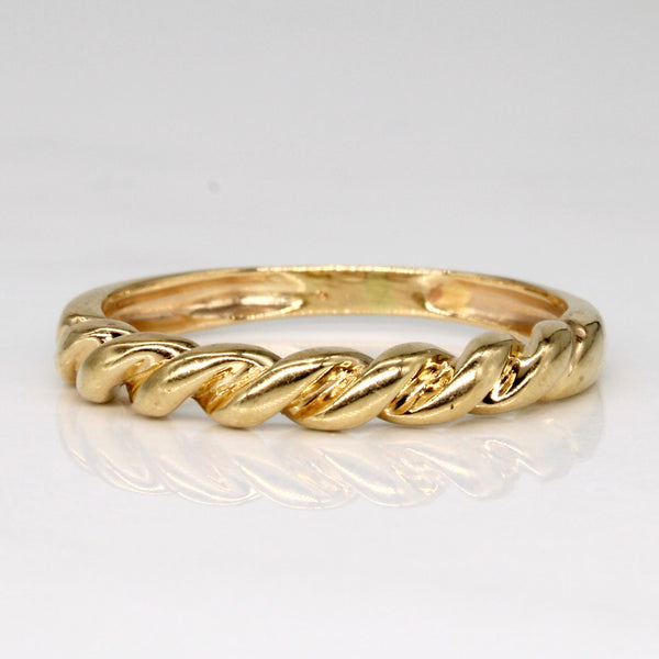 18k Yellow Gold Twist Ring | SZ 8.75 |