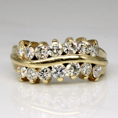 Diamond Waterfall Ring | 1.20ctw | SZ 7 |
