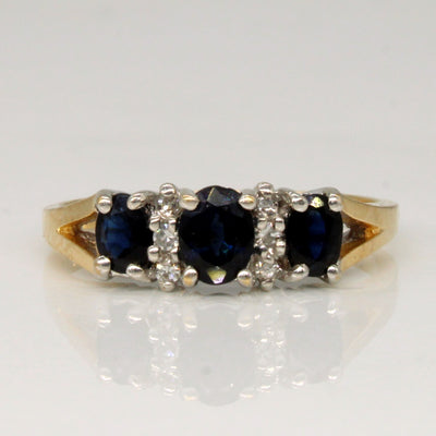 Sapphire & Diamond Ring | 0.88ctw, 0.05ctw | SZ 6.5 |