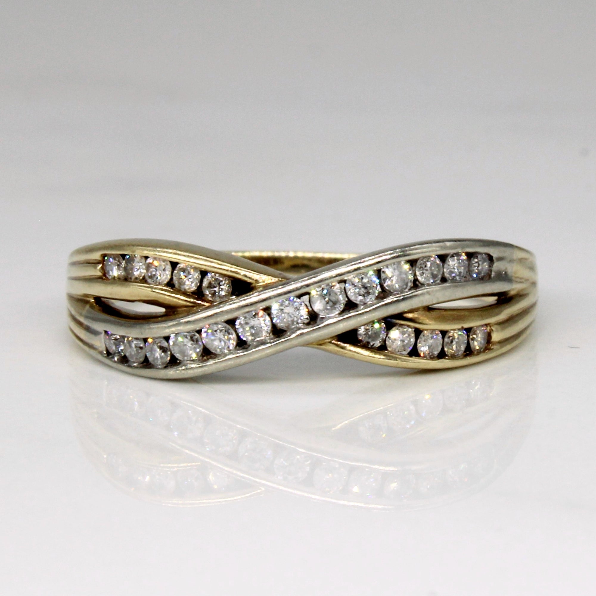 Channel Set Diamond Waterfall Ring | 0.20ctw | SZ 7.75 |