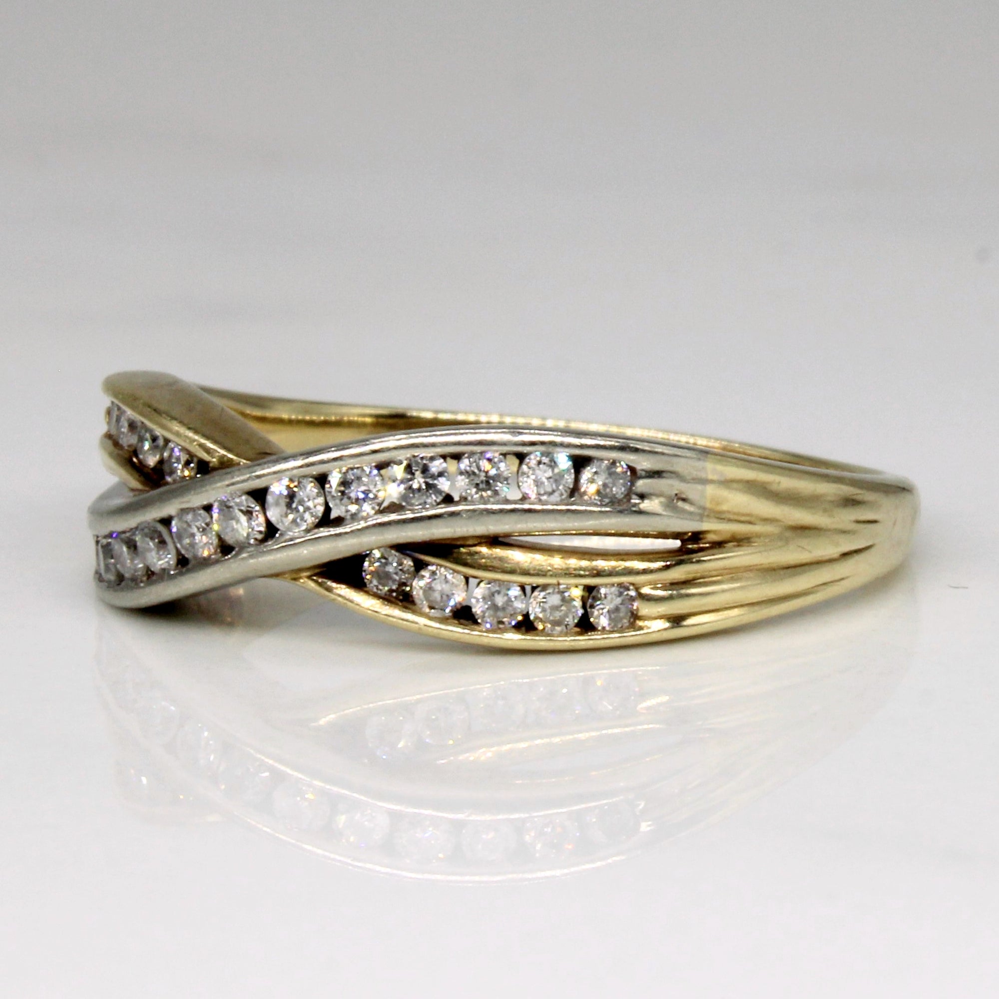 Channel Set Diamond Waterfall Ring | 0.20ctw | SZ 7.75 |