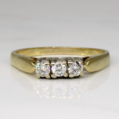 Three Stone Diamond Ring | 0.25ctw | SZ 7.5 |