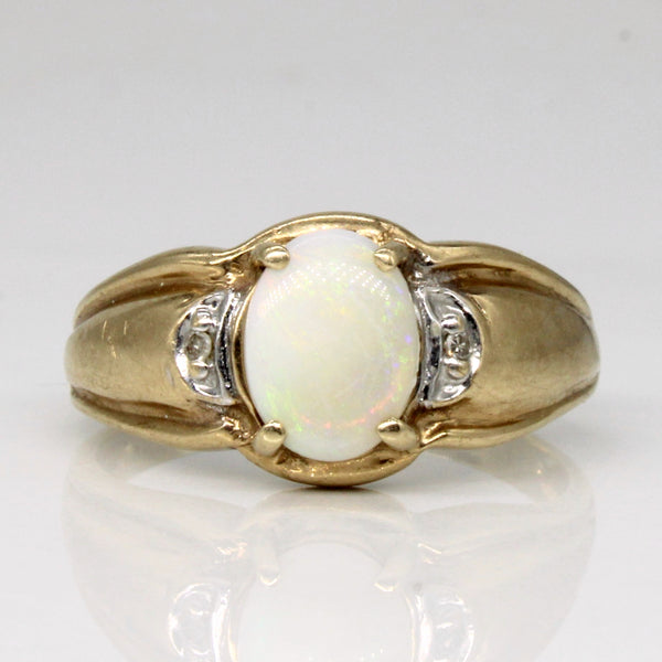 Opal & Diamond Cocktail Ring | 0.55ct, 0.01ctw | SZ 7 |
