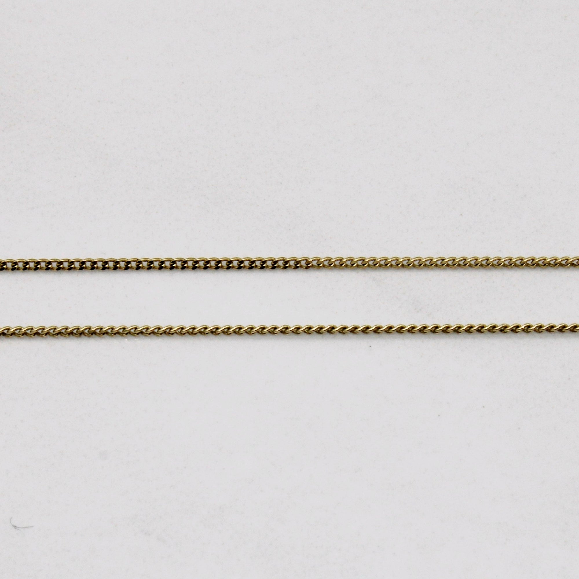 14k Yellow Gold Curb Chain | 19