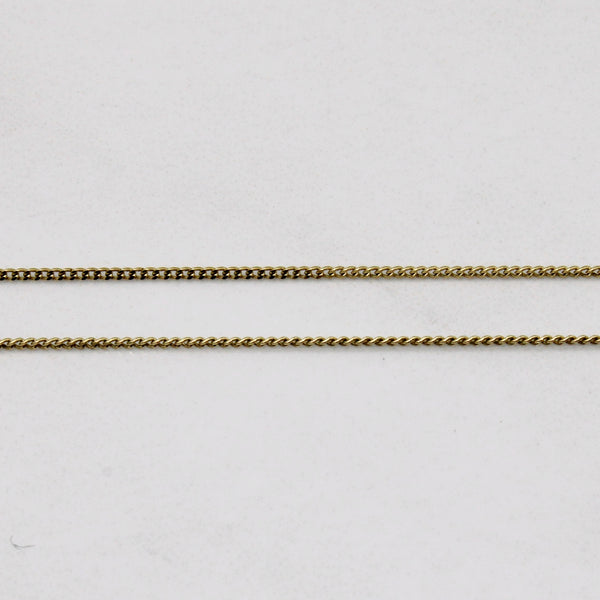 14k Yellow Gold Curb Chain | 19