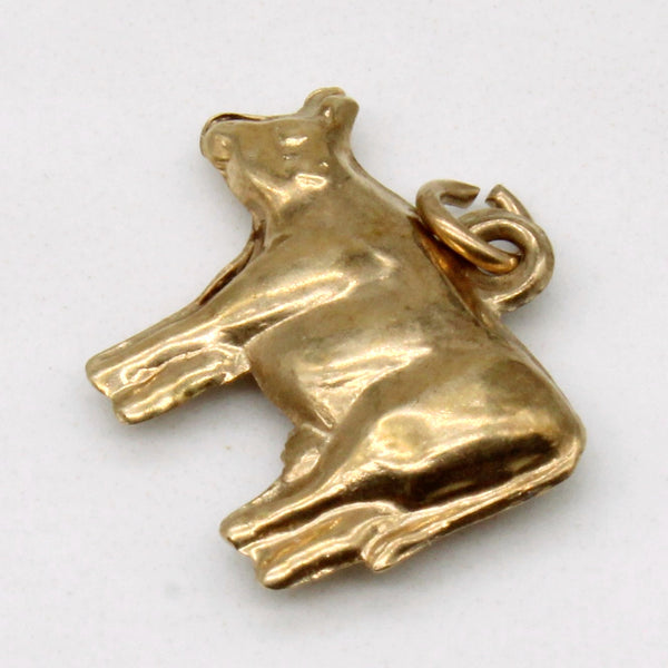 9k Yellow Gold Cow Charm