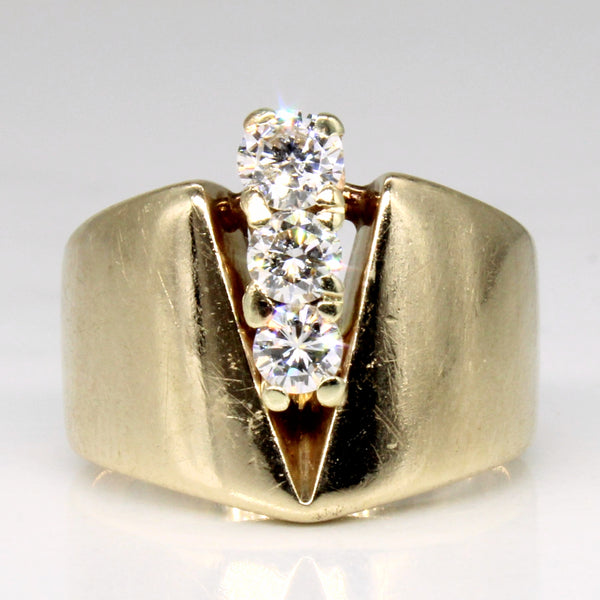 Vertical Set Diamond Ring | 0.45ctw | SZ 4.75 |