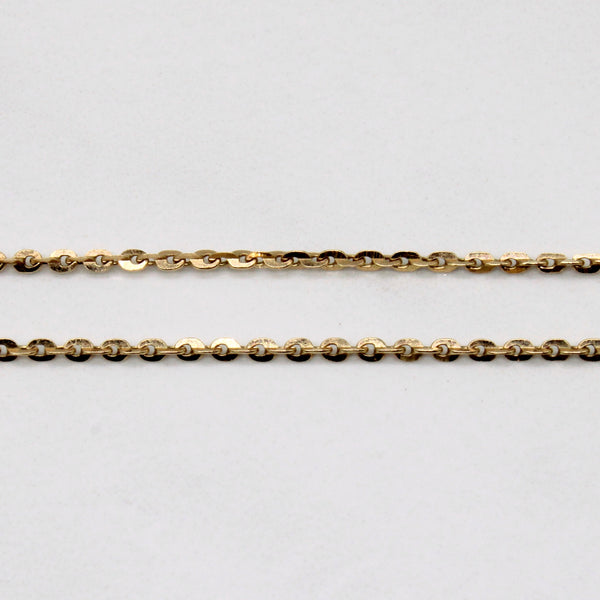 15k Yellow Gold Fancy Link Chain | 24