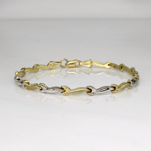 10k Two Tone Gold Bracelet | 7